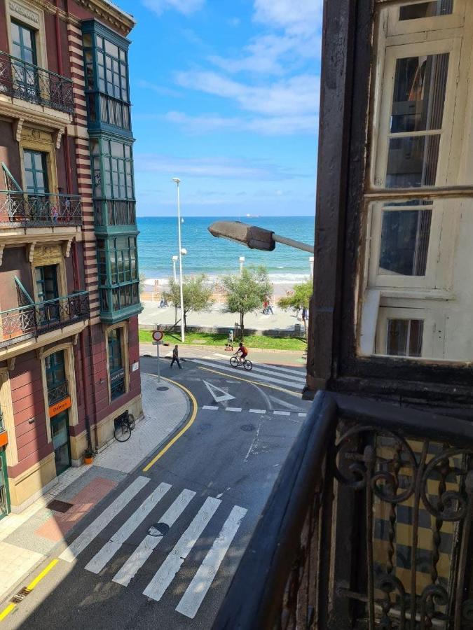 122A - Emblemática vivienda en Playa San Lorenzo Gijón Exterior foto