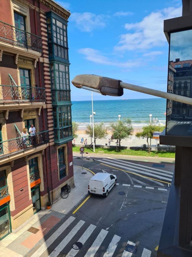 122A - Emblemática vivienda en Playa San Lorenzo Gijón Exterior foto